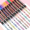 8/12/24/36/48 Kleuren dubbele lijn omtrek Metallic Highlighter stiften, Krabbels Dubbele Lijn Pen, Magische Glitter Tekenpennen