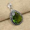 Beauteous Green Peridot Solid 925 Sterling Silver Handmade Gemstone Pendant For Gifts