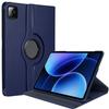 Case + Tempered Glass for Xiaomi Pad 8 / 8 Pro / 9, Multi-Angle Rotating Case Leather Effect Navy Blue