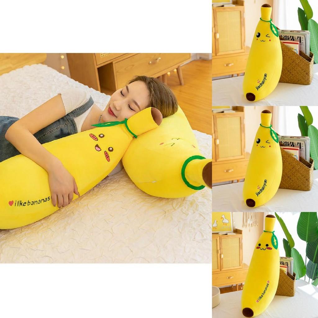Härlig Tecknad Banan Plyschkudde Mjuk Fruktleksak För Mysig Sömn Och Avslappning Gåvor