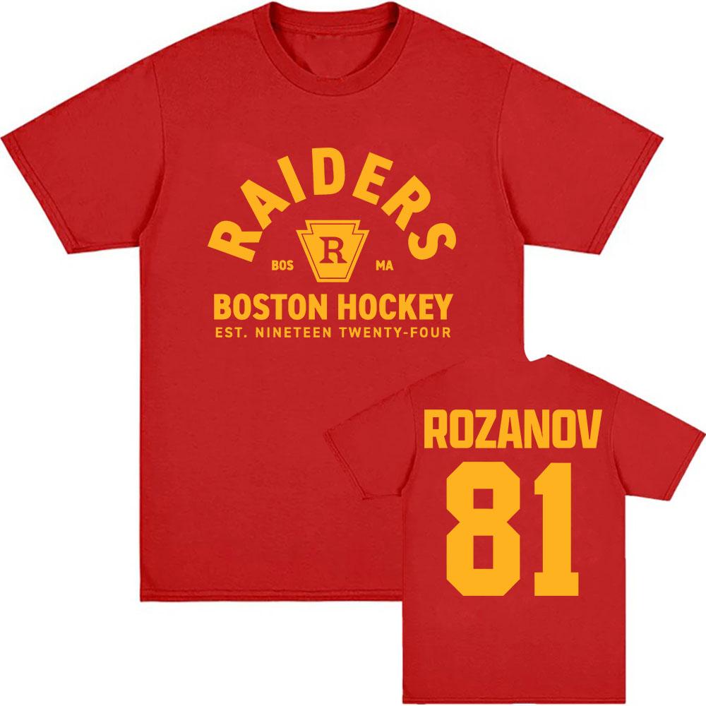 TV Heated Rivalry Llya Rozanov 81 Boston Raiders Tee Women Men Clothing Short Sleeve Cotton Fashion Tshirt Graphic Print TShirt