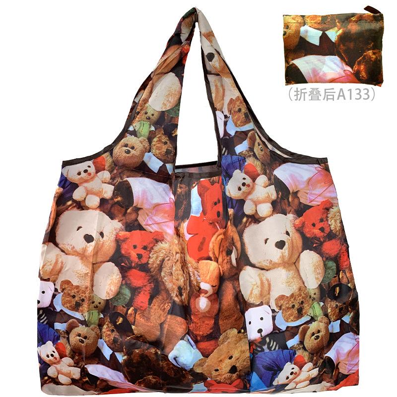 Tas Grote opvouwbare boodschappentas Herbruikbare boodschappentas Scheurvaste nylon tas Geschikt voor boodschappen Recycling cadeau