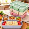 4-Compartment Bento Box, High-Quality Plastic with Transparent Lid, Dishwasher and Microwave Safe, Premium Four-Section Lunch Box