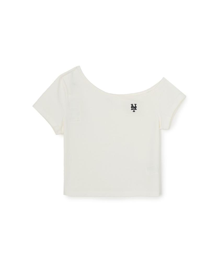 Emelbi Women'S Basic Off-Shoulder Short Sleeve T-Shirt Nym (Cream)