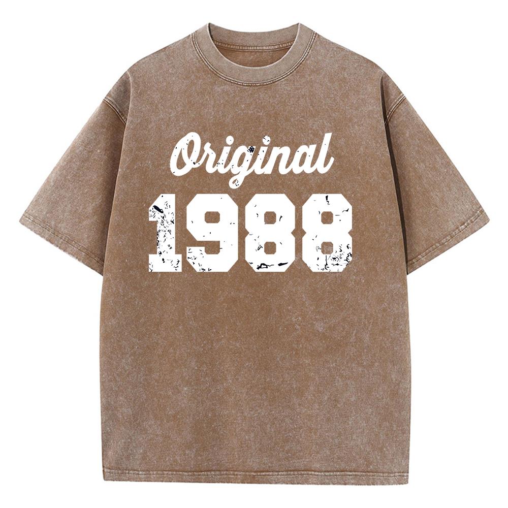 Tricou Bărbătesc Original 1988 Imprimat cu Litere Albe Potrivit Modă Tricouri Timp Liber Zilnic Tricou Îmbrăcăminte Casă Mânecă Scurtă