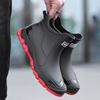 Men'S Rain Boots Waterproof Boots Outdoor Non-Slip Casual Ankle Boots Hiking Fishing Water Shoes Work Lightweight Rubber Boot