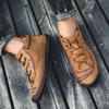 Hand-stitching Leather Men Boots Autumn Winter Casual Split Leather Shoes Men Ankle Boots