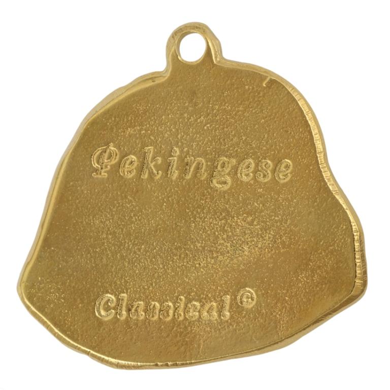 Pekingese, Pekinese, Peke - Gilded Key Ring with Dog In Gift Box, Handbag Decoration, Luxury Accessory by Art-Dog Brand