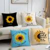 Cushion Cover Comfortable Sunflower Soft Pillow Case For Summer Sofa Vintage Living Room Home Office Decor And Protective Covers