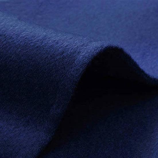 Lady Fall Winter Woolen Coat Turn-down Collar Single-breasted Loose Mid Length Thick
