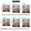 Set Of 2 Flat Printing Back School Party Theme Curtain Includes Colored Crayons Pencils Fun Patterns Happy Clouds Curtains Made Polyester