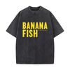 Banana Fish Anime Graphic T-shirt Vintage Washed Anime Merch Harajuku Unisex Oversized Crew Neck Cotton Short Sleeve Tee Tops