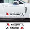 2Pcs Car Logo Door Side Stickers Waterproof Body Decal For Asx Lancer Pajero 4 Outlander 3 Xl L200 EX10 X Colt Pajero
