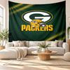 Green Bay Packers Wandteppich, Wandbehang aus weichem Stoff, Dekorative Kulisse für Schlafzimmer Heimwandkunst