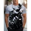 T-shirt Homme Imprimé Intégral Anime Été Décontracté Manches Courtes
