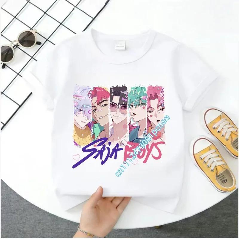 2026 New  K-POP Saja Boys Print Short-Sleeved Spring Summer Clothing for Boys and Girls Cute Cotton T-shirt for Boys and Girls