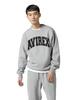 Avirex DAILY Crew Neck Long Sleeve Sweatshirt with Logo, Men's XL (382 Oxford) (Product Code: 783-3932003)