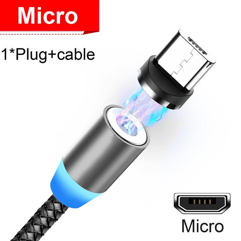 Magnetic Micro USB Cable IPhone Samsung Android Fast Charger USB Type C Cable Mobile Phone Cord Wire