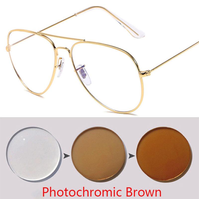 Metal Pilot Sunglasses Women/Men Classic Prescription Glasses 0 -0.5 -1.0 -2.0 To -4.0