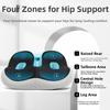 Ergonomic Hemorrhoid Seat Cushion Non-slip Slow Rebound Office Chair Pad Tailbone Support Comfortable Car Seat Cushion Sedentary