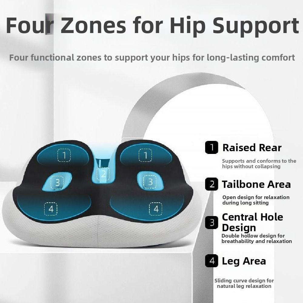 Ergonomic Hemorrhoid Seat Cushion Non-slip Slow Rebound Office Chair Pad Tailbone Support Comfortable Car Seat Cushion Sedentary