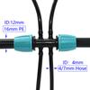 16mm 1/2'' PE Pipe Connector Water Splitter Tee Elbow End Plug Coupling Threaded Lock To 4/7mm Hose Reducer Drip Irrigation