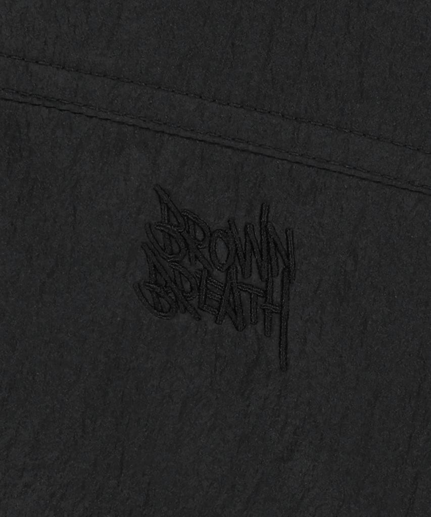 Brownbreath Nylon Washer Hooded Vest - Black