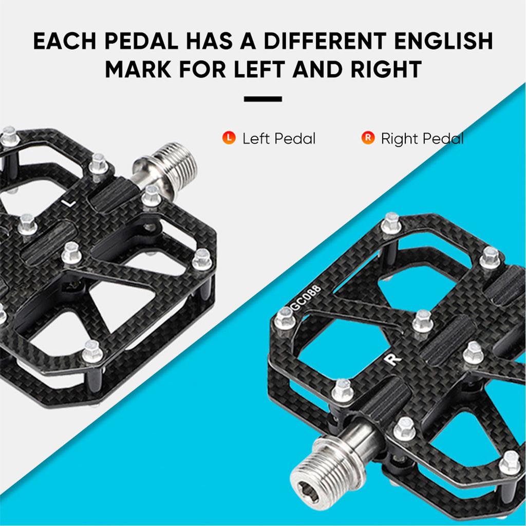 Pedal, 3 Bearing Anti Skid Mountain Bike Flat Pedal for All Terrain Riding