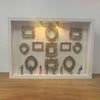 DIY Mini Museum Silhouette Box with Small Frames Figure Personalized Photo Shadow Box Family Memory Display Case Decoration
