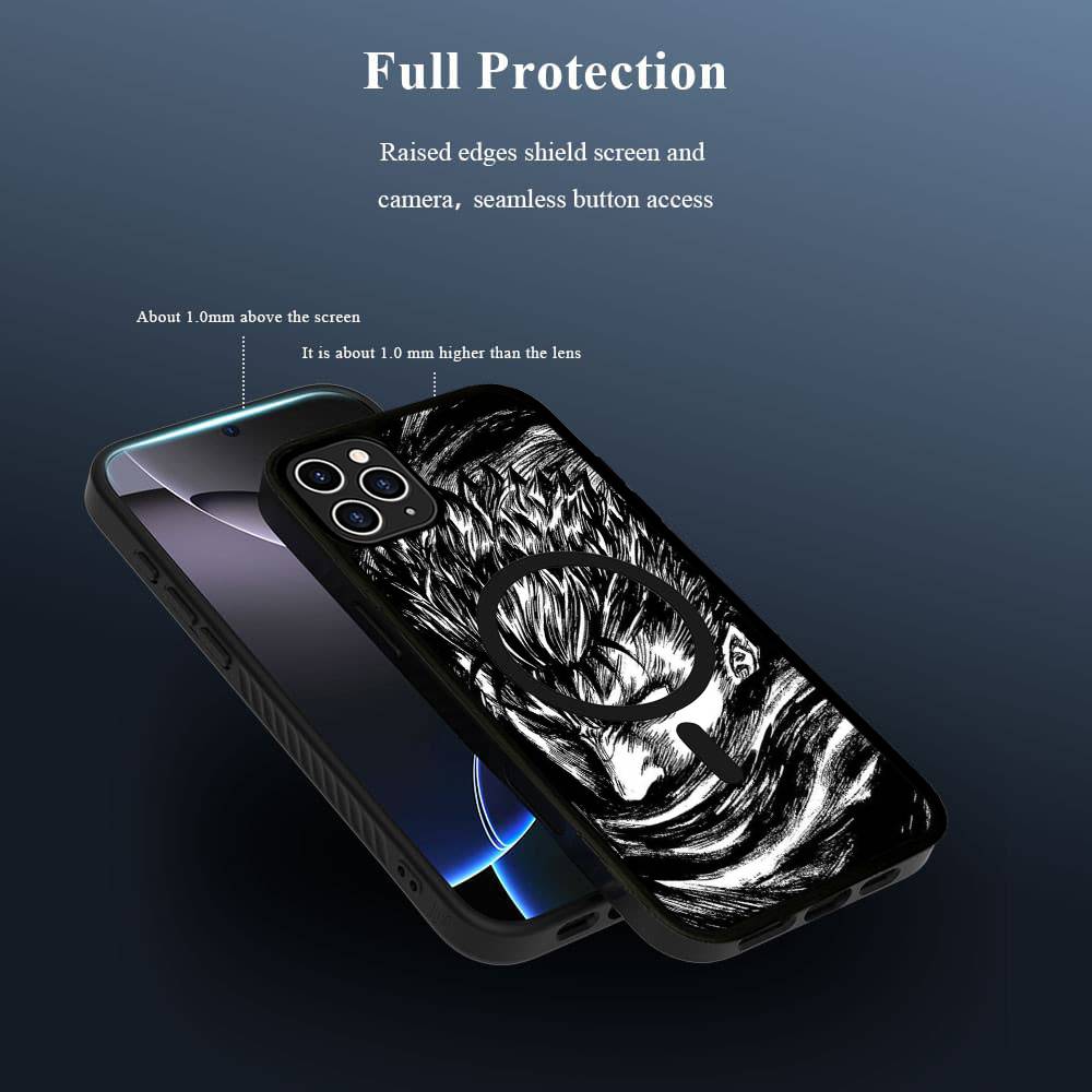 Berserk Guts Heißes Anime-Handyhülle Für iPhone 13 14 15 11 12 16 17 Pro Max Plus Für Magsafe Magnetische Hülle
