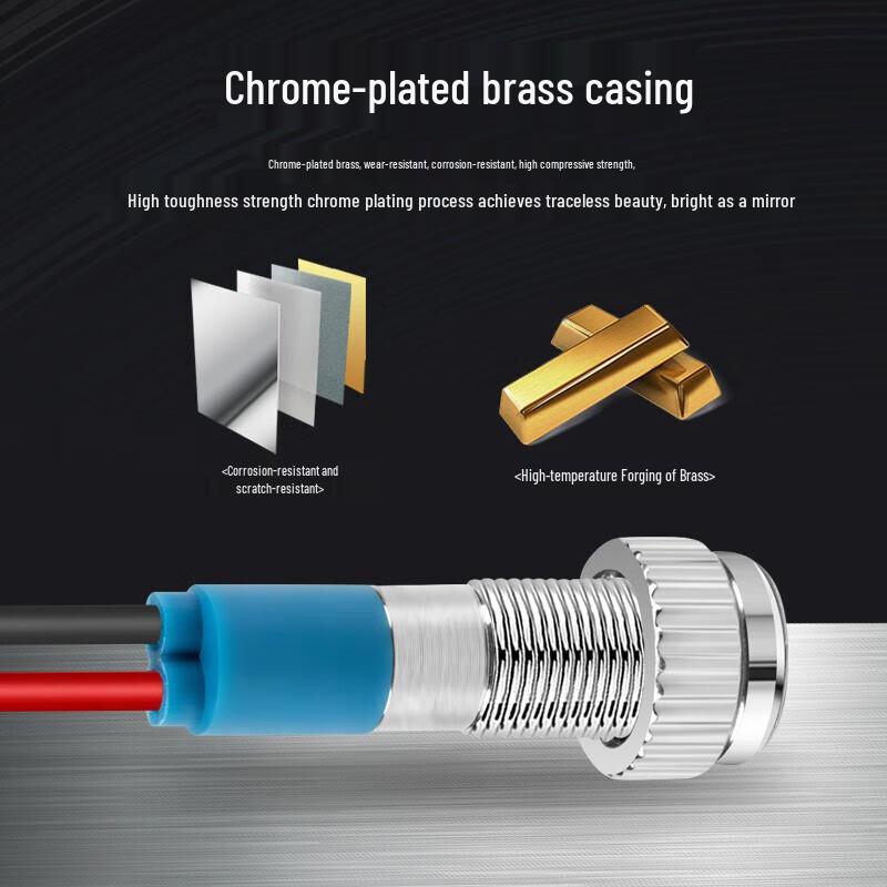 12mm LED Metal Waterproof Indicator Light
