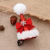 Weihnachtsmütze Haarspange Erwachsene Kinder Paillettenmütze Entenschnabelclip Cartoon-Haarspange Kopfschmuck Weihnachts-Haarspange