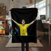 Brazilian footballer Kaká pattern Flannel Blanket, High quality Comfortable for All Seasons, Home Decor, Warmth and Comfort, Perfect for Gifts.