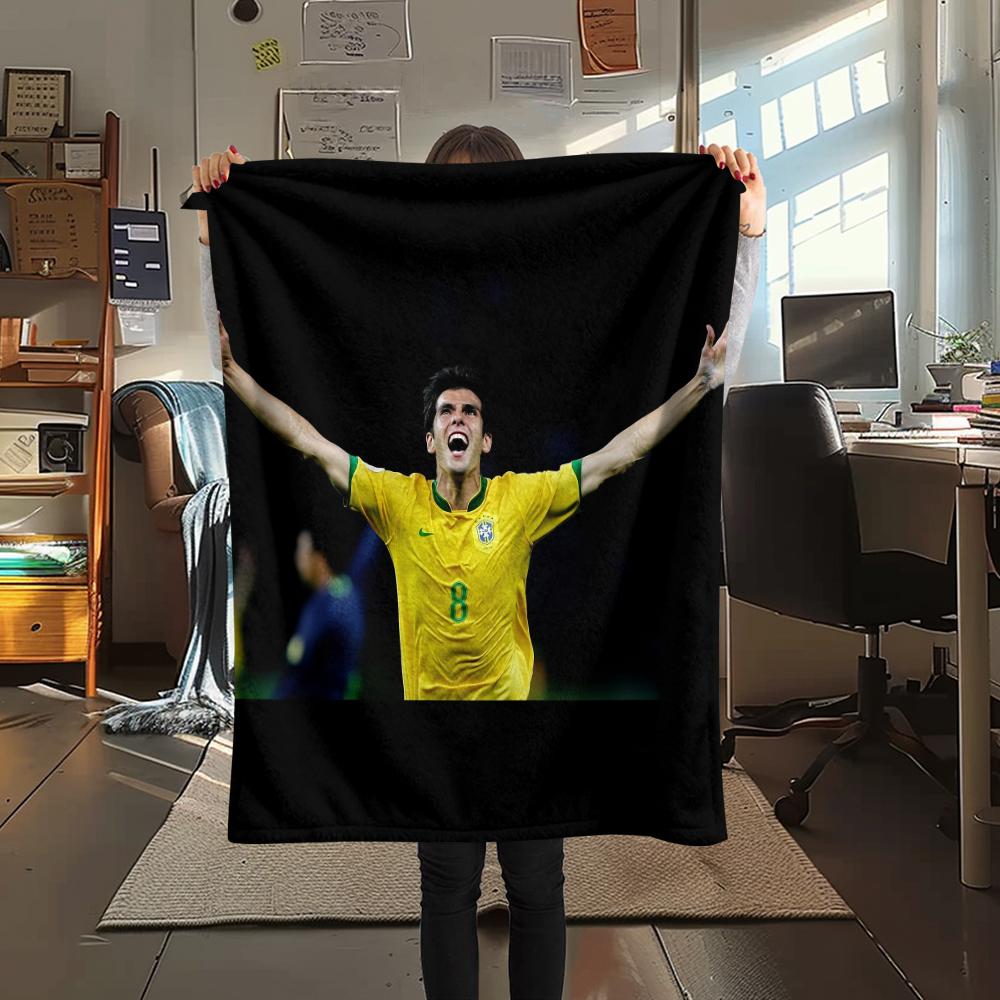 Brazilian footballer Kaká pattern Flannel Blanket, High quality Comfortable for All Seasons, Home Decor, Warmth and Comfort, Perfect for Gifts.