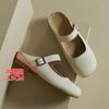 Inner height-increasing shallow mouth half-support shoes women's retro soft-soled flat-soled single shoes, height-increasing shoes