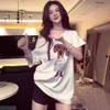 T-shirt ample rétro pour femme avec imprimé chiot dessin animé - Design 2026