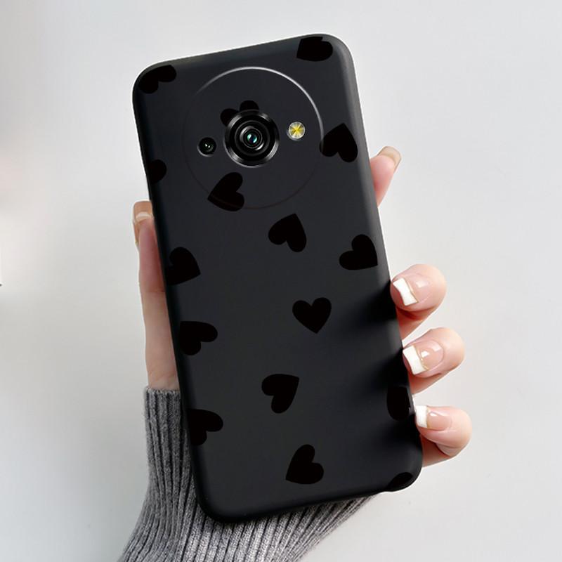 För Oukitel C59 Fodral Oukitel C59 Pro Skydd Lyxigt Sött Kärlekshäst Roligt Mönster Svart TPU Mjuk Silikon Skyddande Mobilskal