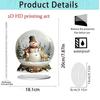 2D Acrylic Santa Claus Tabletop Decoration With Base 2026 Xmas Navidad Party Supply