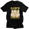 Mens Ranch Dressing Meme T Shirts Pure Cotton Short Sleeve Funny Food Humor Tee Shirt Casual Loose Fit Streetwear Clothing