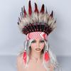 Cultural Appreciation Soft Indian Feather Headdress Cosplay Festival Fashion Costume Prop for Music Events Photography