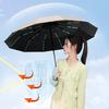 The Third Generation 61-bone Automatic Large Weather and Rain Umbrella Wholesale Folding Sunshade Sunscreen Umbrella Advertising Umbrella