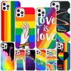 Love Is Love LGBT Rainbow Phone Case For iPhone 17 Air 16 Pro Max 16E 15 + 14 Plus 11 12 13 Mini 7 8 SE Gift Print Cover Fundas