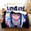 Mieruko chan Bettwäscheset Einzelbett Twin Full Queen King Size Bettset Erwachsener Kind Schlafzimmer Bettbezugsets Anime parure de lit Bett