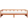 Daybed with Mattress Wax Brown 80 X 200 Cm Solid Pine Wood