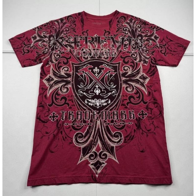 Europäische und amerikanische Herren Sommer Mode Totenkopf Buchstaben Druck Bequem und atmungsaktiv Rundhals T-Shirt Outdoor Street Top