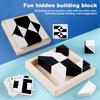 1 Set Noir Blanc Puzzle Blocs de Construction Caché Brique de Construction Jeu de Plateau Forme Géométrique Cognition Entraînement Imagination Spatiale Jeu Éducatif