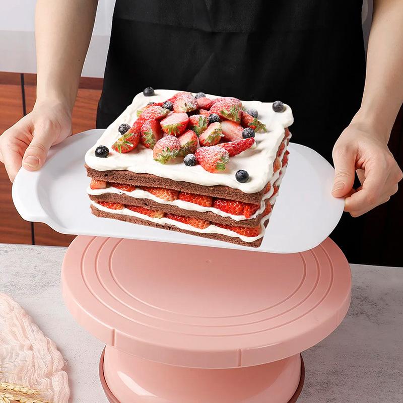31cm Large Cake Lifter Spatula Plastic Pizza Lifter Square Round Cake Transfer Tray Holder Pastry Tool Baking Accessories Bakery