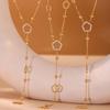 Multi Models Stainless Steel Love Geometric Flower Pendant Necklace Fashion Temperament Waterproof Chains Necklace for Women