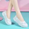 Flat Shoes Women Loafers Casual Slip On Nurse Shoes Women Outdoor Non Slip Soft Breathable White Work Shoe