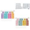 Klassenzimmer Flip-Kalender Bulletin Board Set Mit 54 Datumskarten Teleskopische Haltestange und Metallringen Zur Dekoration